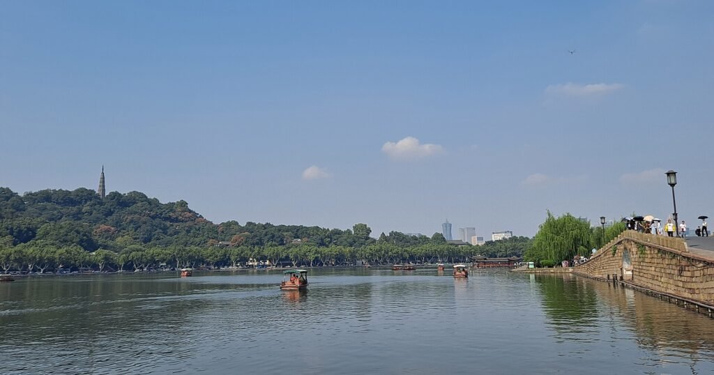 Baochu Pagoda and Broken Bridge on West Lake in Hangzhou, the opening view of the drama The Best Thing