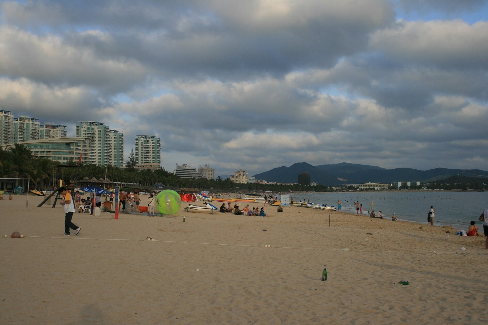 Dadonghai Beach at Sanya on Hainan island, China, the resort reached visa-free by 61 nationalities