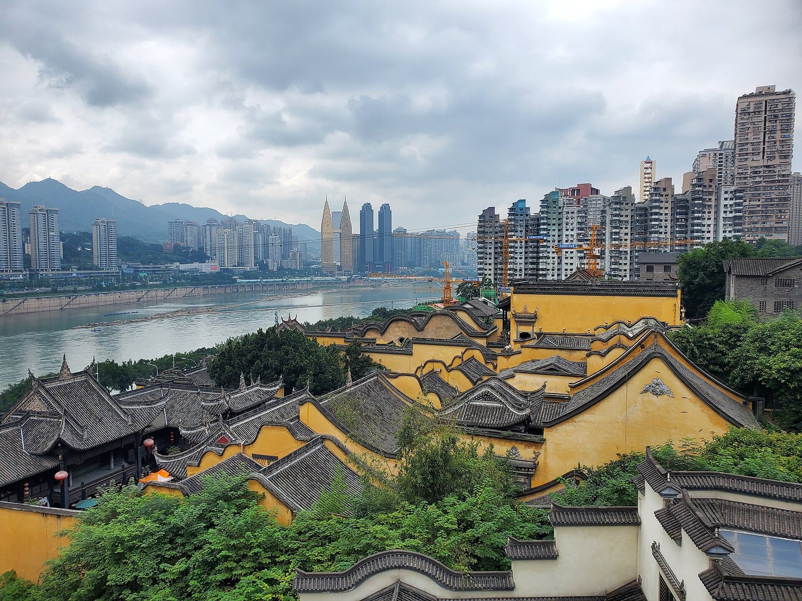 The Huguang Guild Hall in Yuzhong, Chongqing, a Qing-dynasty merchant guild complex used in The First Frost